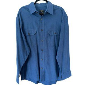 Woolrich Premium Brushed Cotton Button Down Shirt Blue